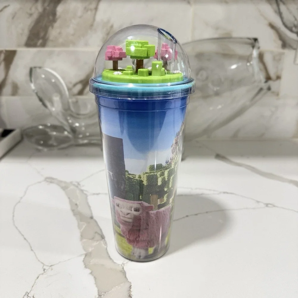 Minecraft Tumbler Cup Dome Lid - Creeper Bee Sheep - Movie Release Exclusive